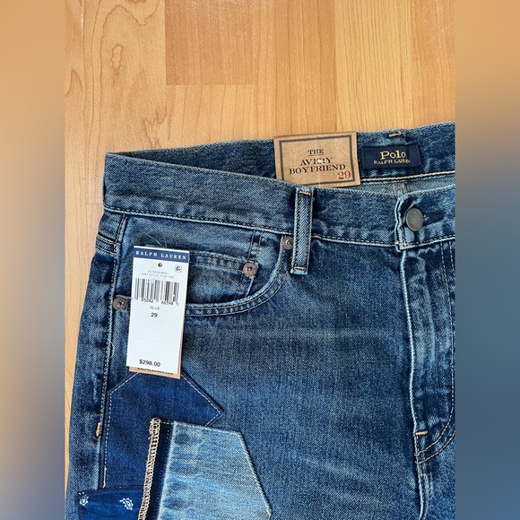 NEW Ralph Lauren Polo Avery Boyfriend Crop Patchwork Jeans Women’s size 29 - Picture 6 of 11